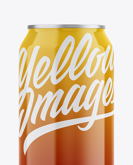 Download Glossy Aluminium Can Mockup - Front View in Can Mockups on ...