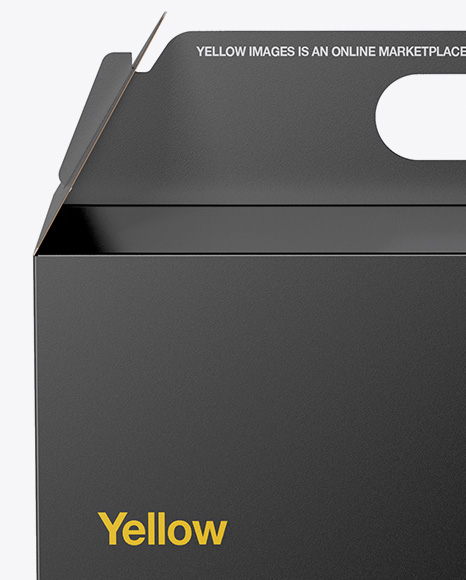 Glossy Paper Box Mockup   Front View PSD #2