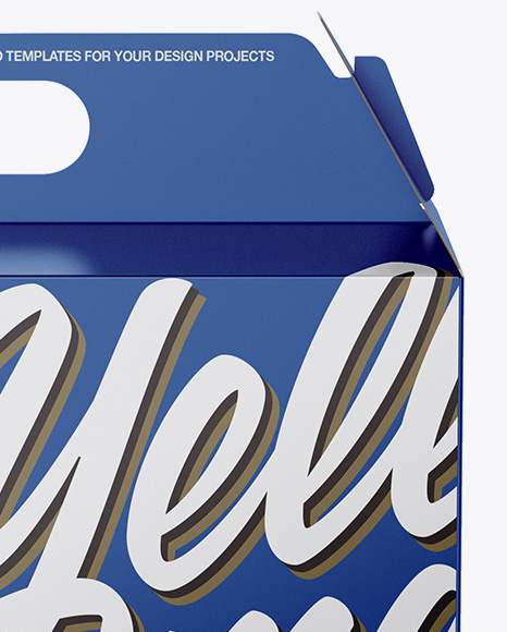 Matte Paper Box Mockup   Front View PSD #1