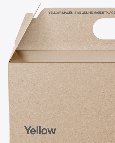 Kraft Paper Box Mockup   Front View PSD #3