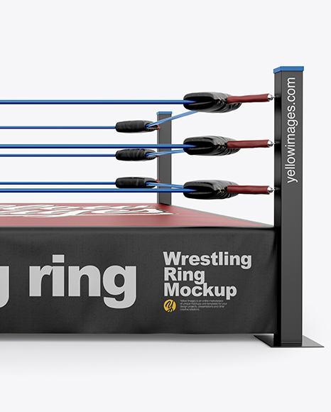 Download Wrestling Ring Mockup Front View In Object Mockups On Yellow Images Object Mockups PSD Mockup Templates