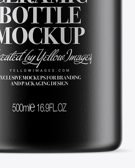 Matte Ceramic Bottle Mockup PSD #1