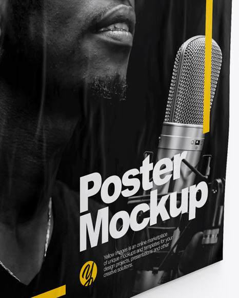 A1 Poster Mockup   Half Side View PSD #1