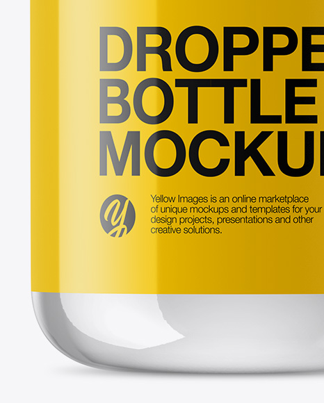 Clear Glass Dropper Bottle Mockup PSD #1