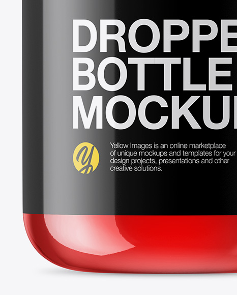 Clear Glass Dropper Bottle Mockup PSD #1