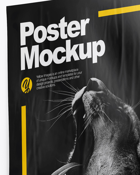 A1 Poster Mockup   Half Side View PSD #3