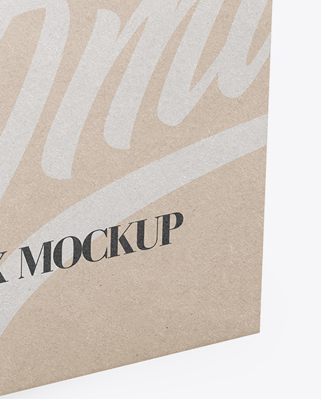 Kraft Box Mockup   Half Side View (High Angle Shot) PSD #1