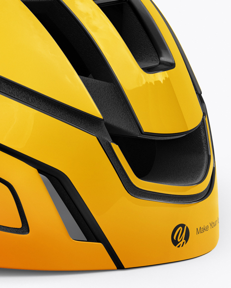 Download Cycling Helmet Mockup Half Side View In Apparel Mockups On Yellow Images Object Mockups