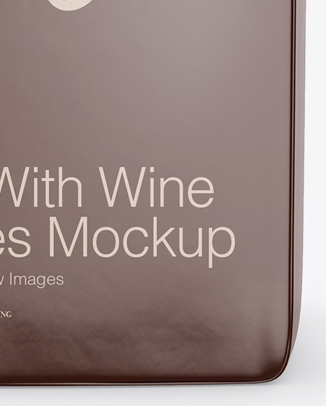 Download Bag With Wine Bottles Mockup - Front View in Bottle ...