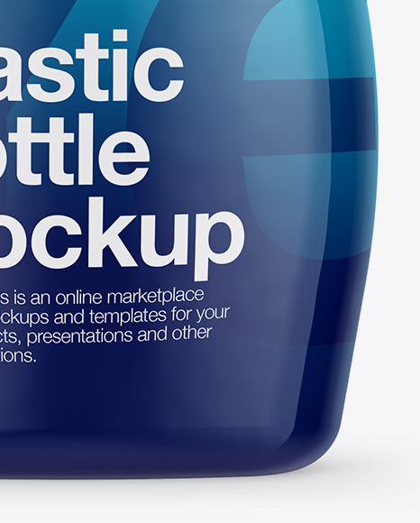 Plastic Bottle in Shrink Sleeve Mockup