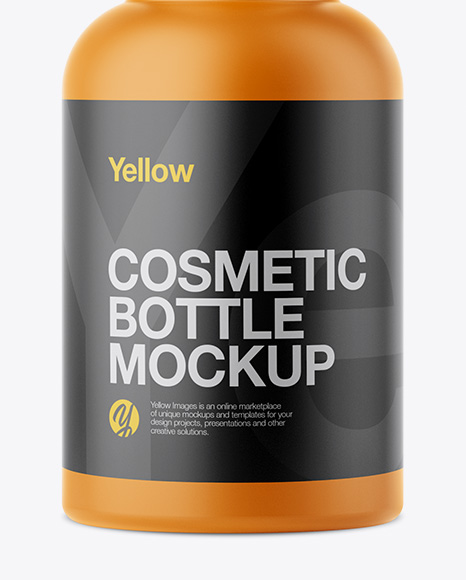 Matte Cosmetic Bottle With Pump Mockup PSD #1