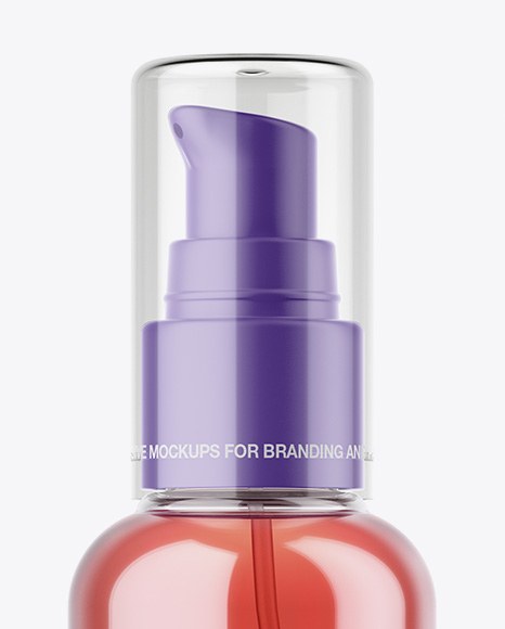 Cosmetic Bottle With Pump Mockup PSD #2