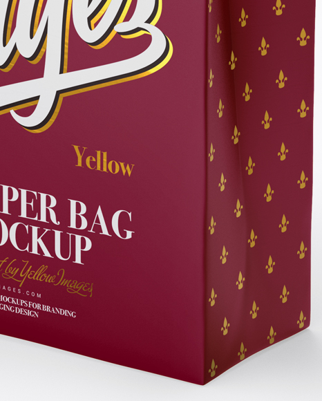 Download Square Matte Paper Bag Mockup Half Side View In Bag Sack Mockups On Yellow Images Object Mockups PSD Mockup Templates