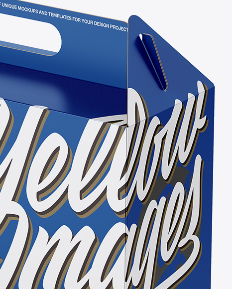 Matte Paper Box Mockup   Half Side View (High Angle Shot) PSD #1