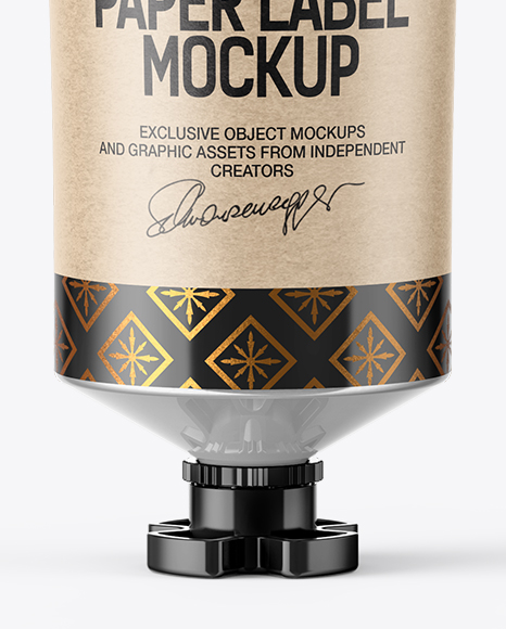 Glossy Sauce Tube Mockup