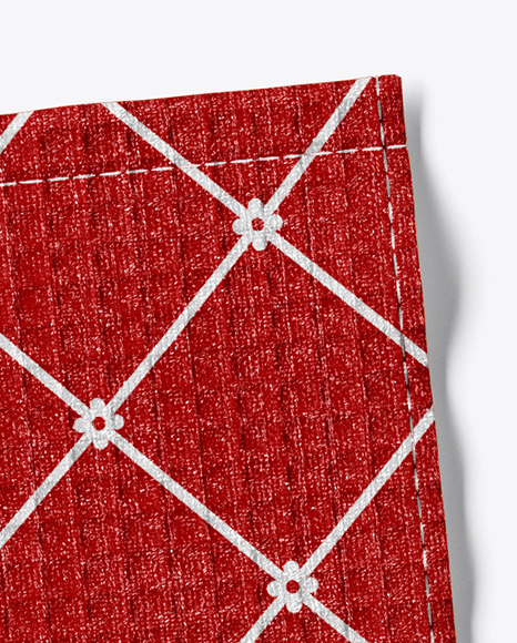 Waffle Towel Mockup   Top View PSD #6