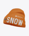 Download Turn Up Beanie Hat Mockup - Halfside View in Apparel ...