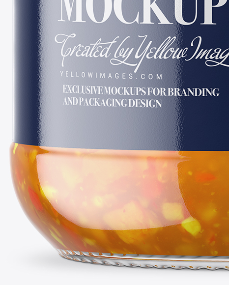 Clear Glass Jar with Sweet   Sour Sauce Mockup PSD #7