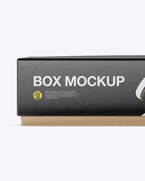 Kraft Box Mockup   Front View PSD #3