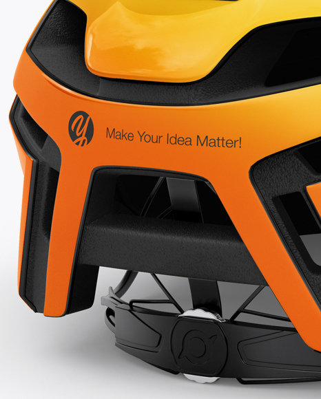 Cycling Helmet Mockup Half Side View In Object Mockups On Yellow Images Object Mockups