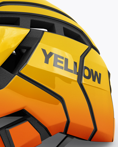 Cycling Helmet Mockup Half Side View In Object Mockups On Yellow Images Object Mockups