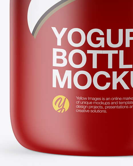 Download Matte Yogurt Bottle Mockup in Bottle Mockups on Yellow Images Object Mockups