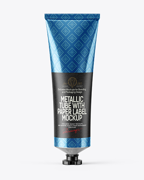 Metallic Sauce Tube Mockup PSD #2