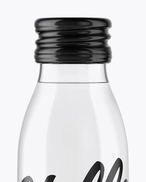 Clear Glass Water Bottle Mockup PSD #2