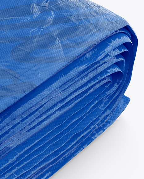 Download Folded Tarpaulin Mockup - Half Side View (High-Angle Shot ...