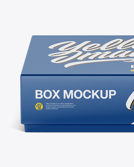 Matte Paper Box   Front View (High Angle Shot) PSD #2