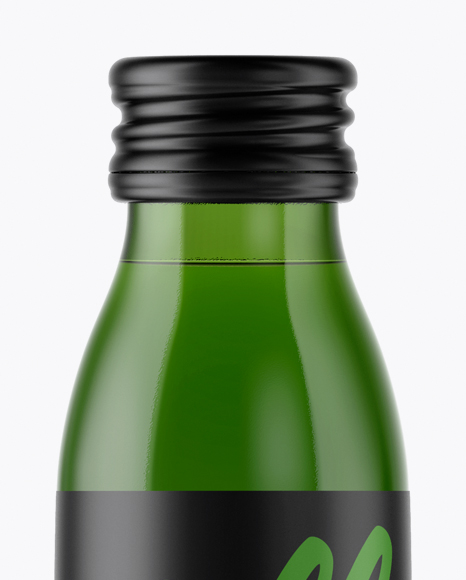 Green Glass Drink Bottle Mockup PSD #2