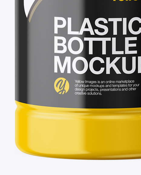 Glossy Plastic Bottle Mockup PSD #1