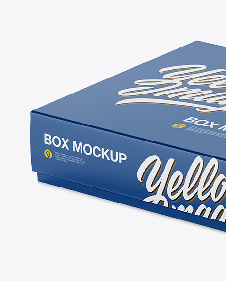 Matte Paper Box Mockup   Half Side View (High Angle Shot) PSD #2
