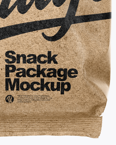 Kraft Paper Snack Package Mockup