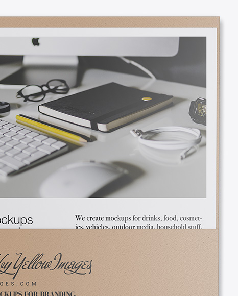 Opened Textured Folder Mockup PSD #1