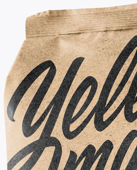 Kraft Paper Snack Package Mockup   Half Side View PSD #2