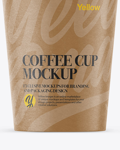 Paper Coffee Cup Mockup   Front View PSD #1