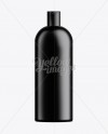 Download Black Plastic Cosmetic Bottle with Lid - 1000 ml in Bottle ...