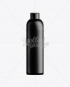 Black Plastic Cosmetic Bottle with Cap - 250 ml