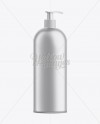 White Plastic Cosmetic Bottle with Batcher - 1000 ml - Free Download