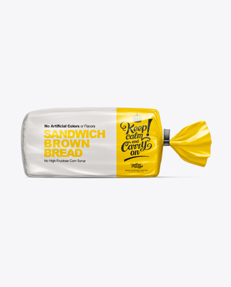 Download Plastic Bag With Clip For Bread In Bag Sack Mockups On Yellow Images Object Mockups