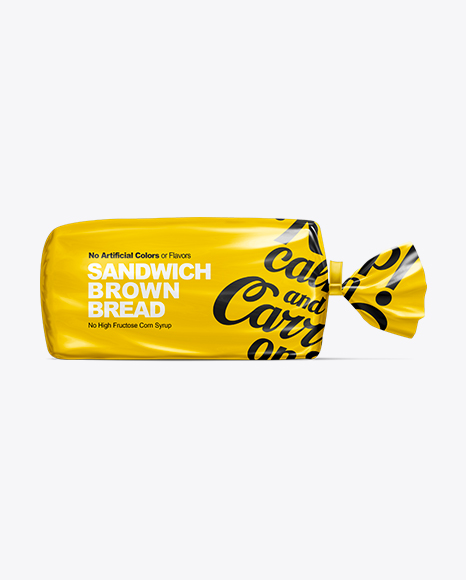 Download Plastic Bag With Clip For Bread In Bag Sack Mockups On Yellow Images Object Mockups