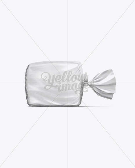 Plastic Bag With Clip For Bread In Bag Sack Mockups On Yellow Images Object Mockups