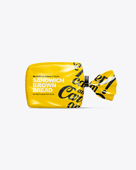 Download Small Plastic Bag With Clip For Bread In Bag Sack Mockups On Yellow Images Object Mockups