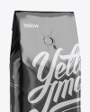 Download Foil Coffee Bag With Valve Mockup - Half-Turned View in ...