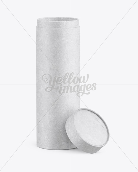 Download Opened Glossy Paper Tube Yellowimages