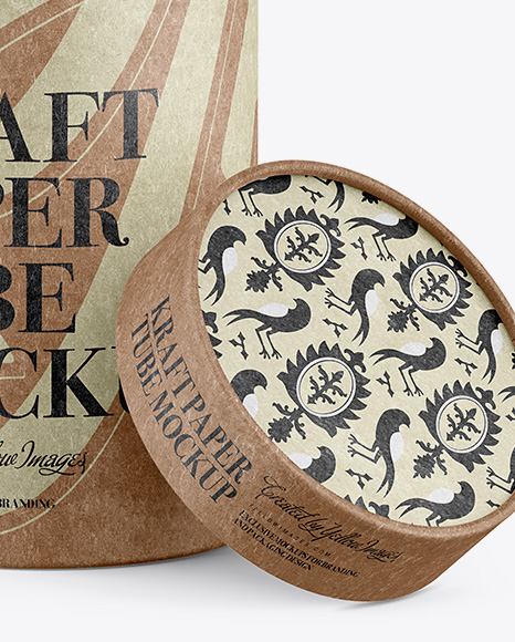 Download Download Opened Kraft Paper Tube Mockup PSD - Best Free Download Design Mockup Logo