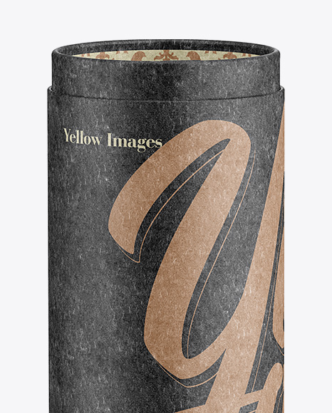 Download Opened Kraft Paper Tube Mockup In Tube Mockups On Yellow Images Object Mockups PSD Mockup Templates