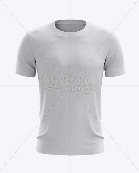 Crew Neck Soccer T Shirt Mockup Front View In Apparel Mockups On Yellow Images Object Mockups