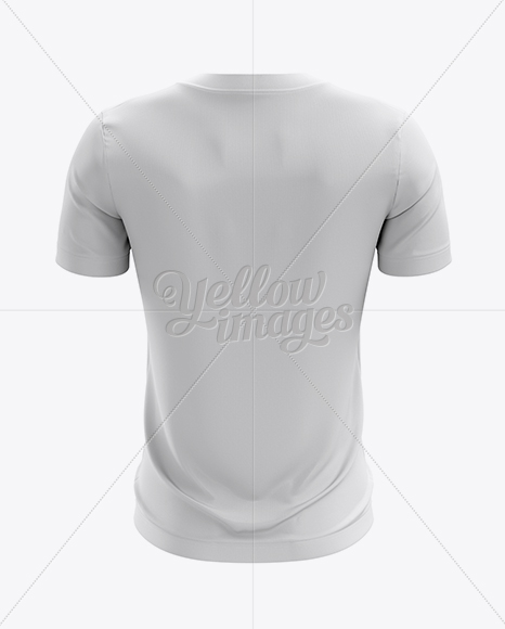 Download Crew Neck Soccer T-Shirt Mockup - Back View in Apparel ...